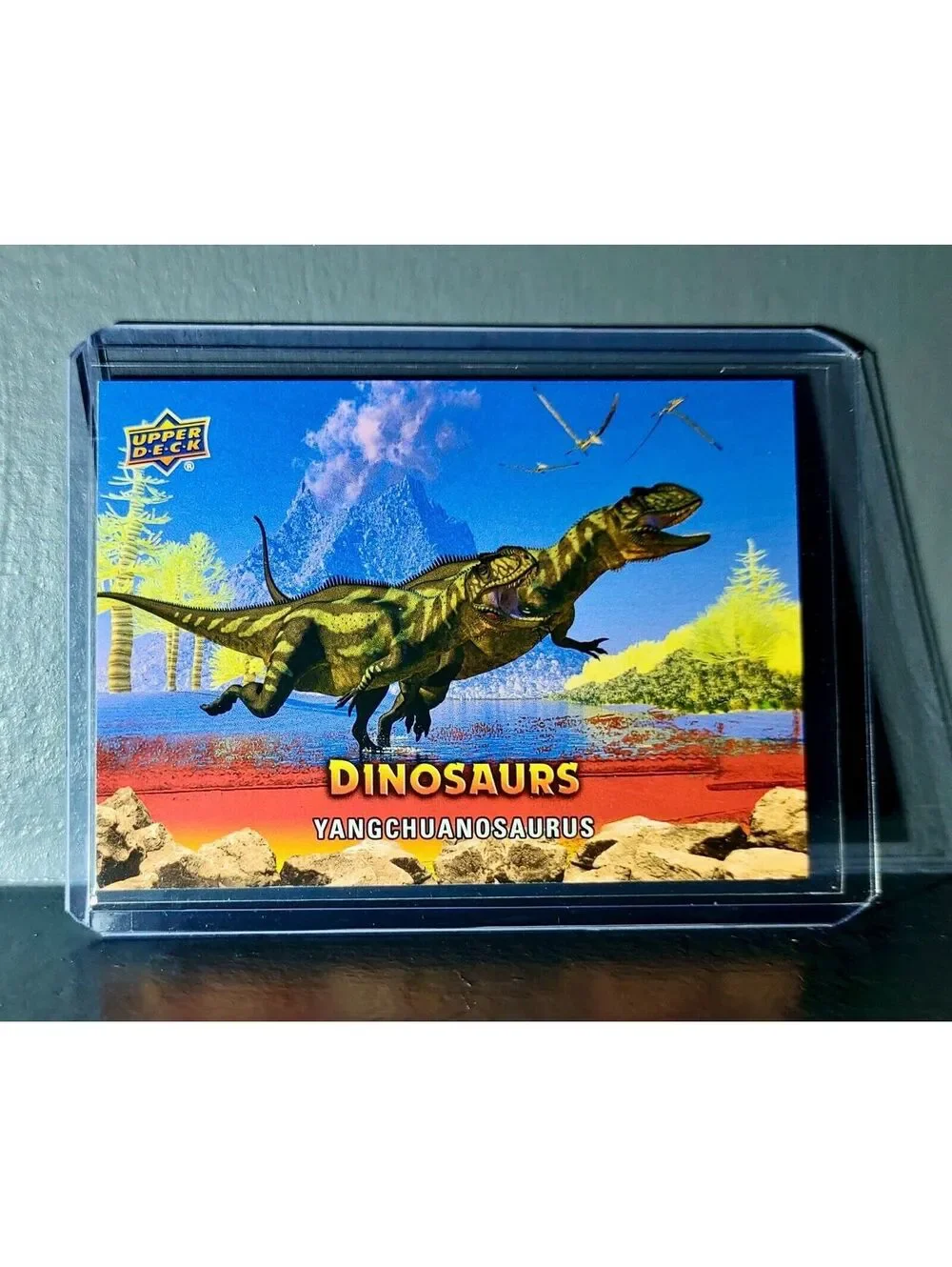 2015 Upper Deck Dinosaurs Yangchuanosaurus Extinction Red Parallel #59 Card